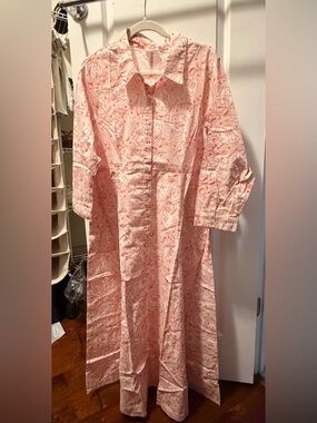 Julia Amory Pink Floral Shirt Dress